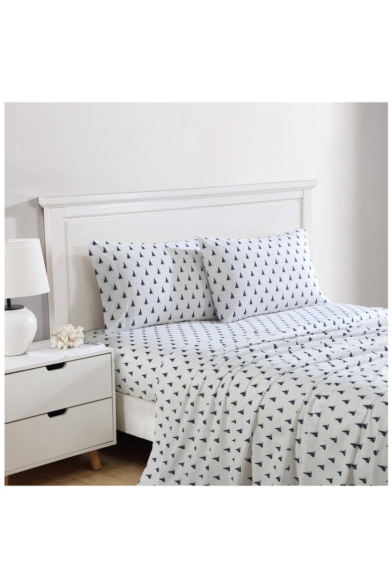 Windtale Boat Print 200 Thread Count Cotton Percale Sheet Set video