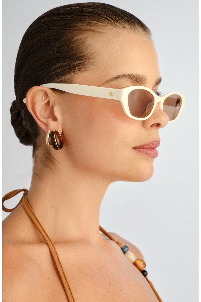 Moonstone Cat Eye Sunglasses, Alternate, color, IVORY