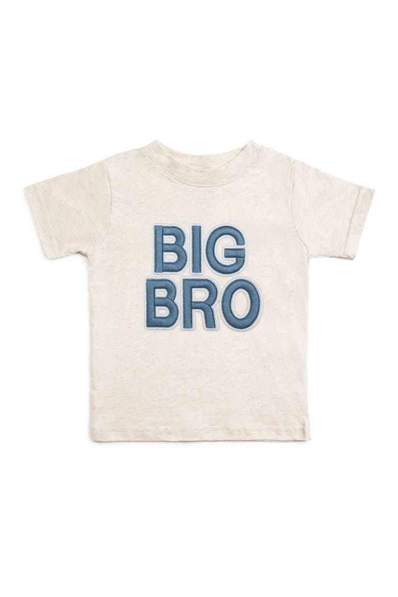Big Bro Embroidered Patch Short Sleeve T-Shirt, Main, color, Natural Heather