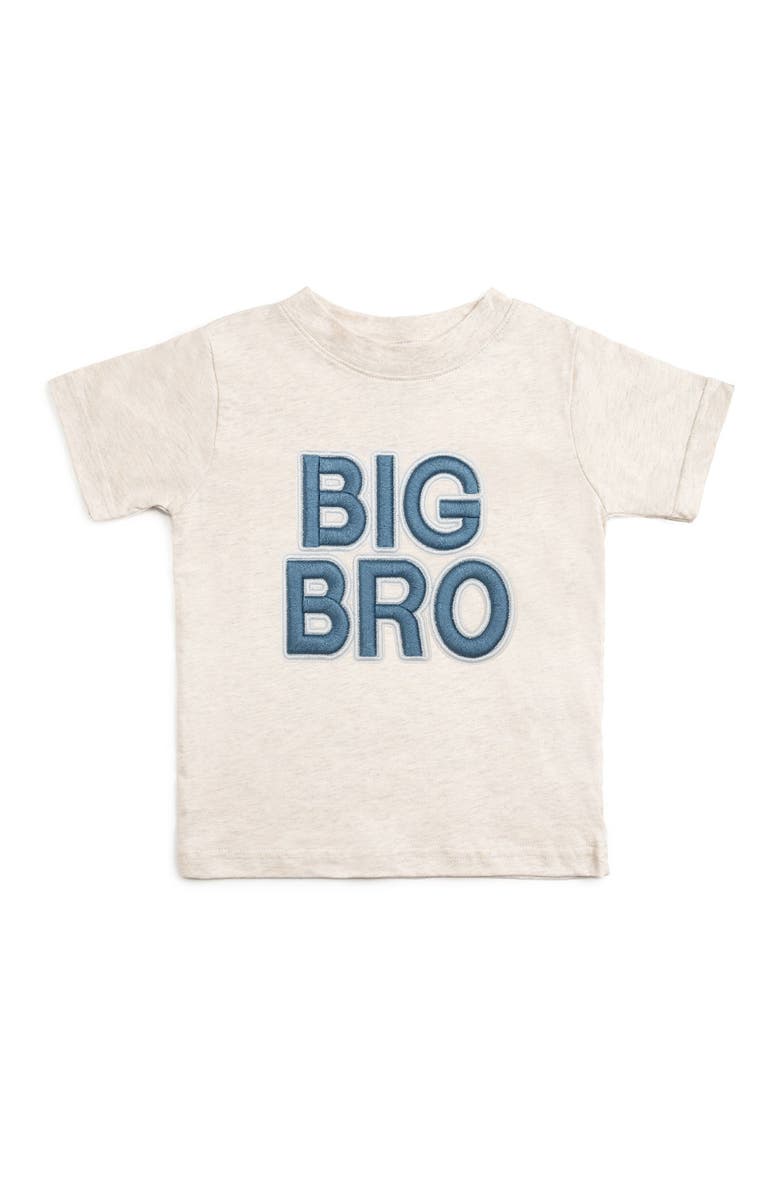 Sweet Wink Big Bro Embroidered Patch Short Sleeve T-Shirt, Main, color, Natural Heather