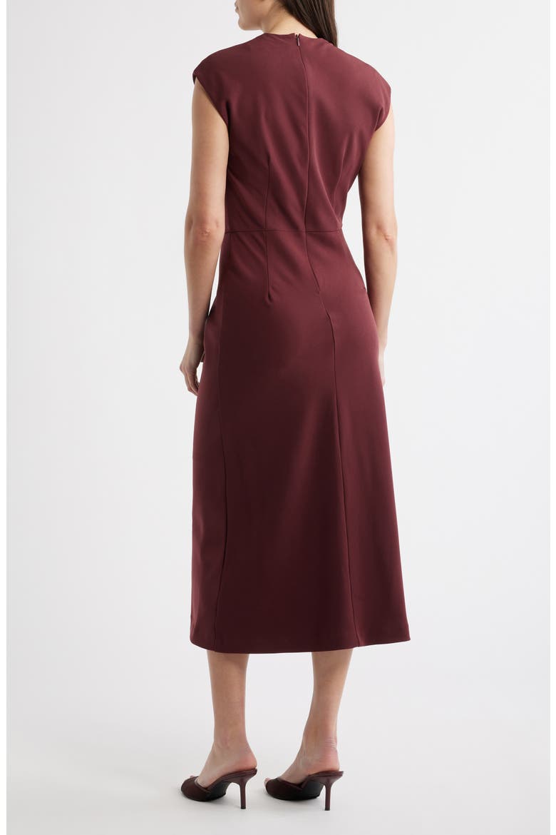 Cowl Neck Midi Dress, Alternate, color, OX BLOOD