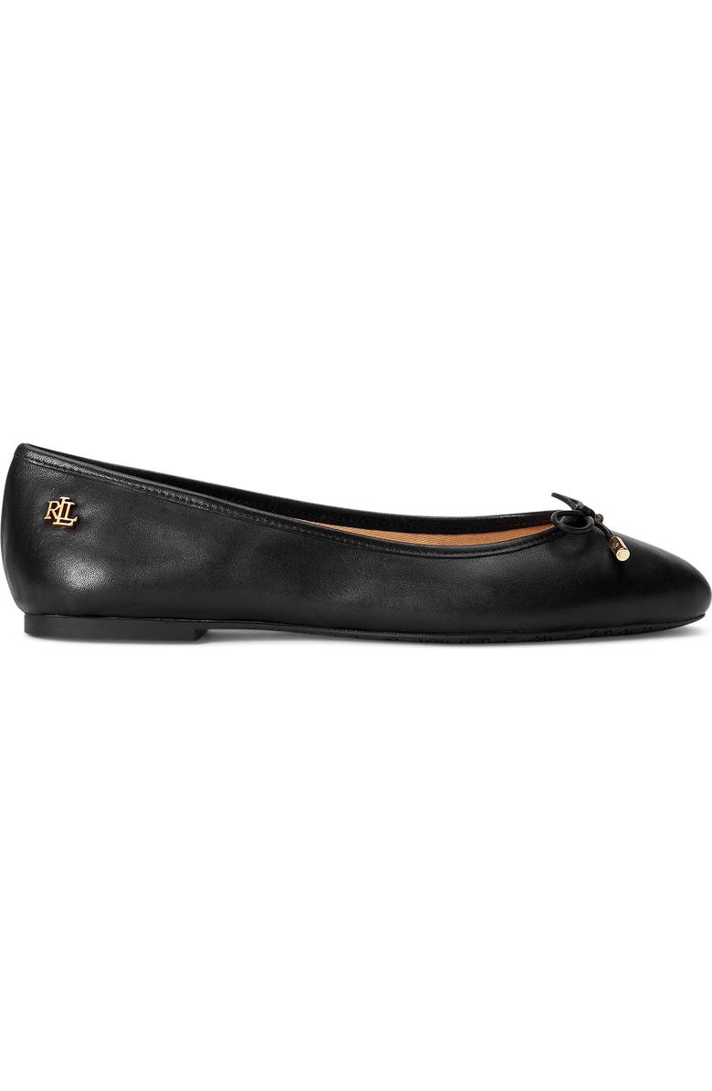 Ralph Lauren Jayna Ballet Flat, Alternate, color, Black