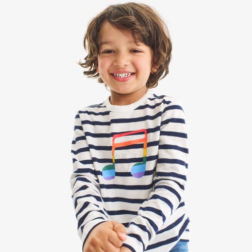 Primary Kids Long Sleeve Rainbow Music Tee In Multi
