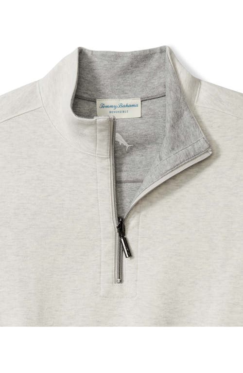 Tommy Bahama Flipview Reversible Half Zip Pullover In White