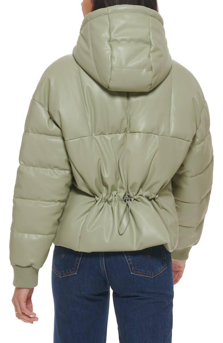 Levi's Water Resistant Faux Leather Puffer Jacket, Alternate, color, 