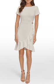 Donna Karan New York Ruffle Detail Dress