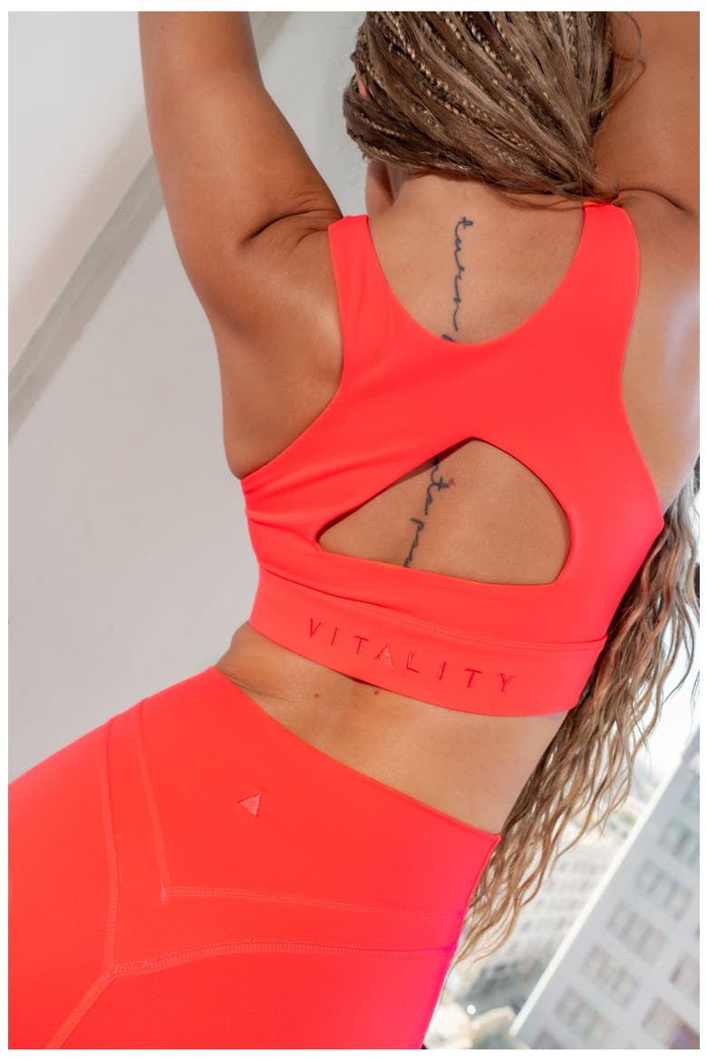 Pulse Keyhole Longline, Alternate, color, Neon Coral
