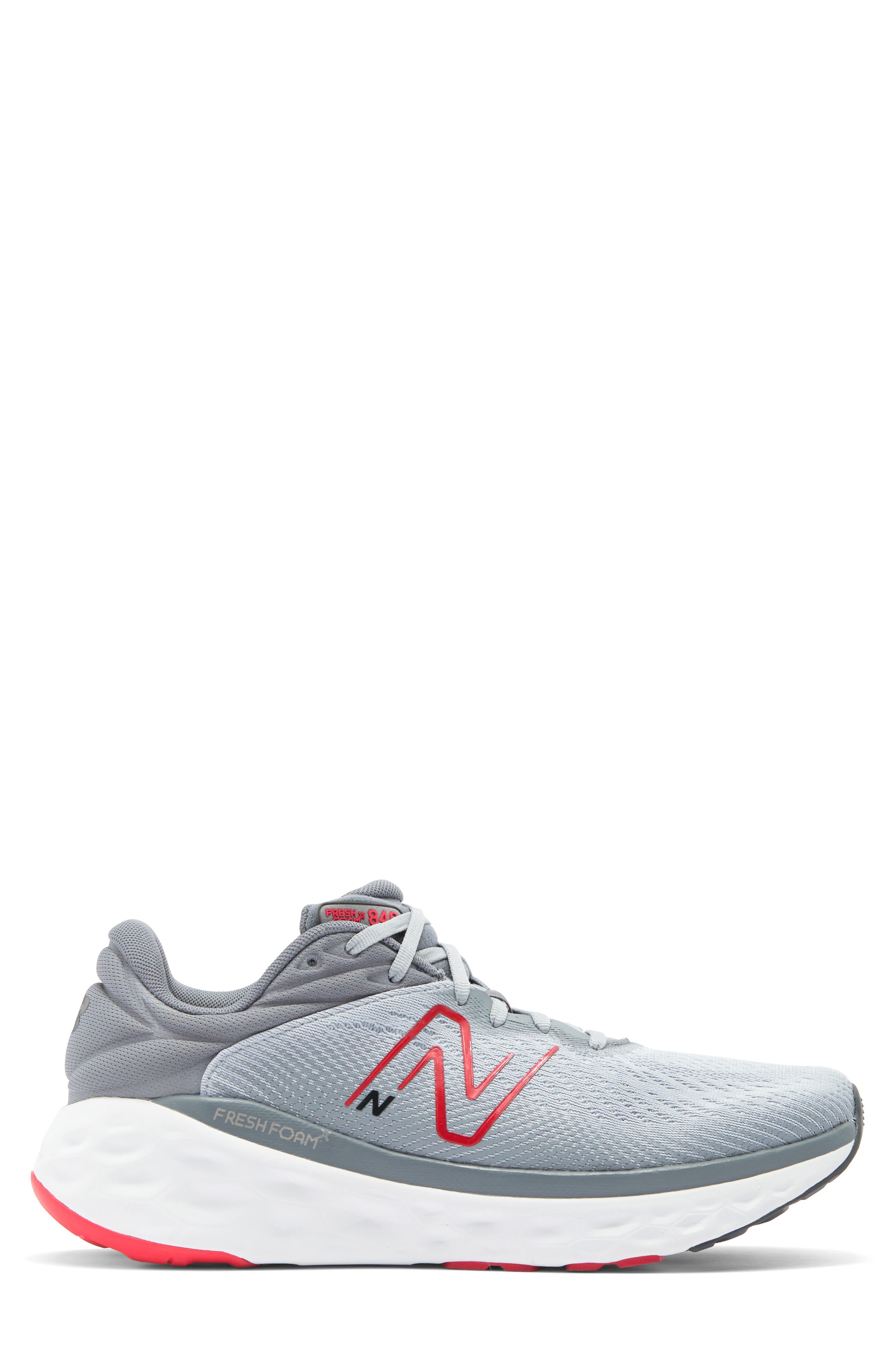 New Balance Fresh Foam X 840V1 Sneaker, Alternate, color, Aluminum Grey/ True Red