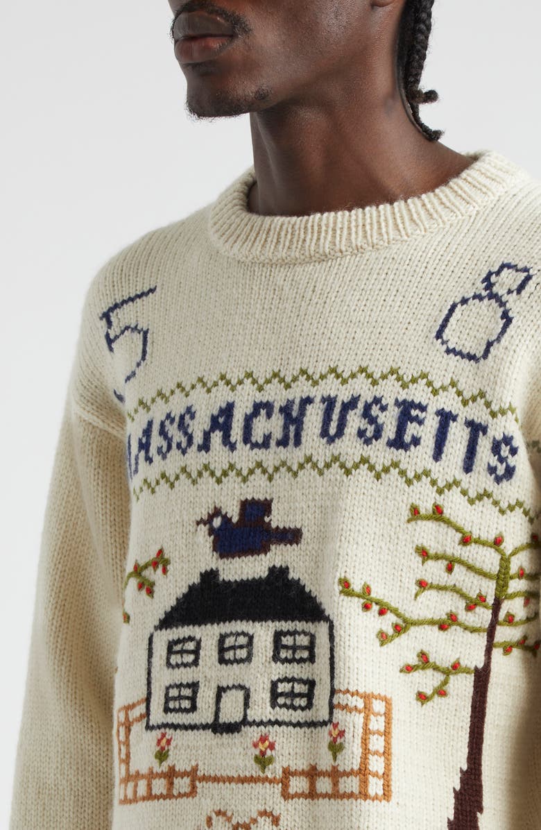 Bode Homestead Sampler Wool Sweater, Alternate, color, 