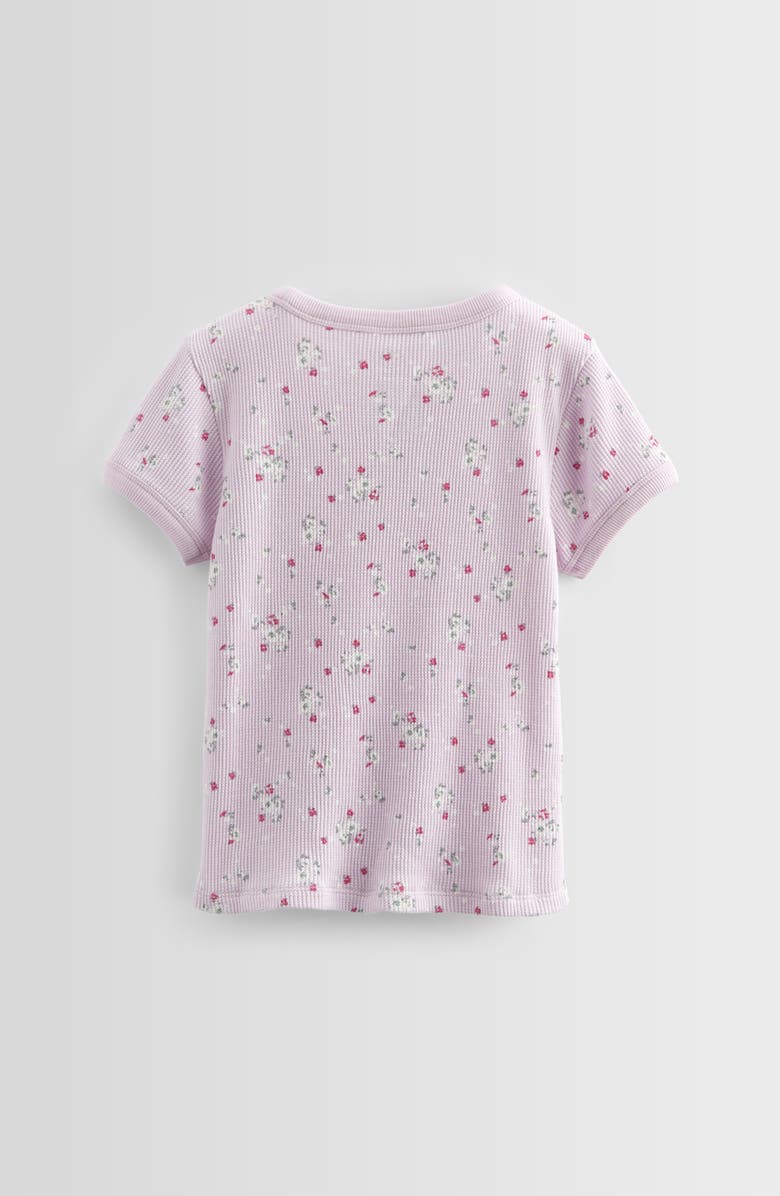 Treasure & Bond Kids' Waffle Thermal T-Shirt, Alternate, color, Purple Petal Kacy Floral