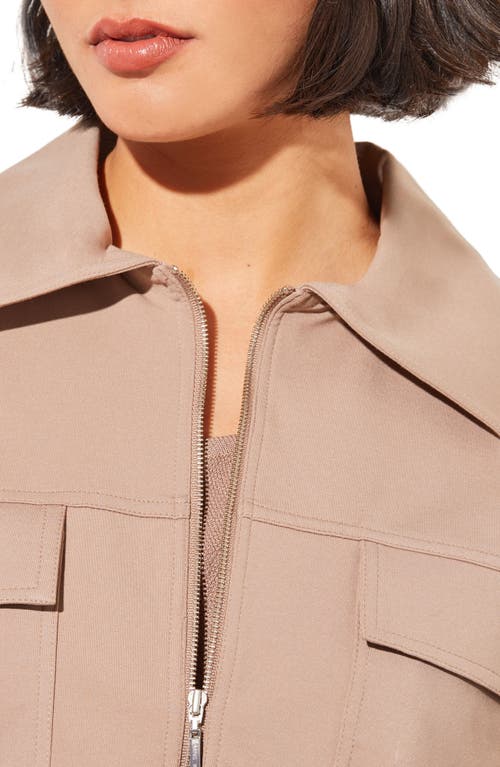 Ming Wang Zip Front Crop Jacket In Java