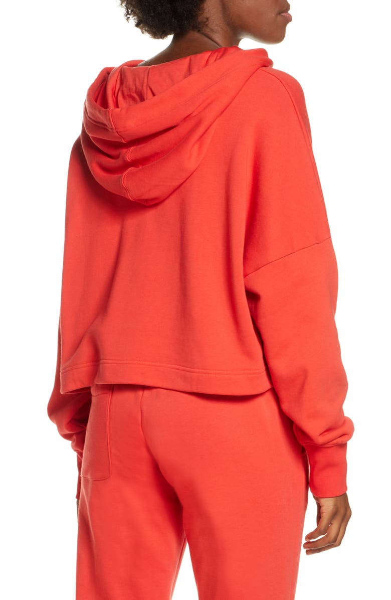 adidas Originals Big Trefoil Crop Hoodie, Alternate, color, 