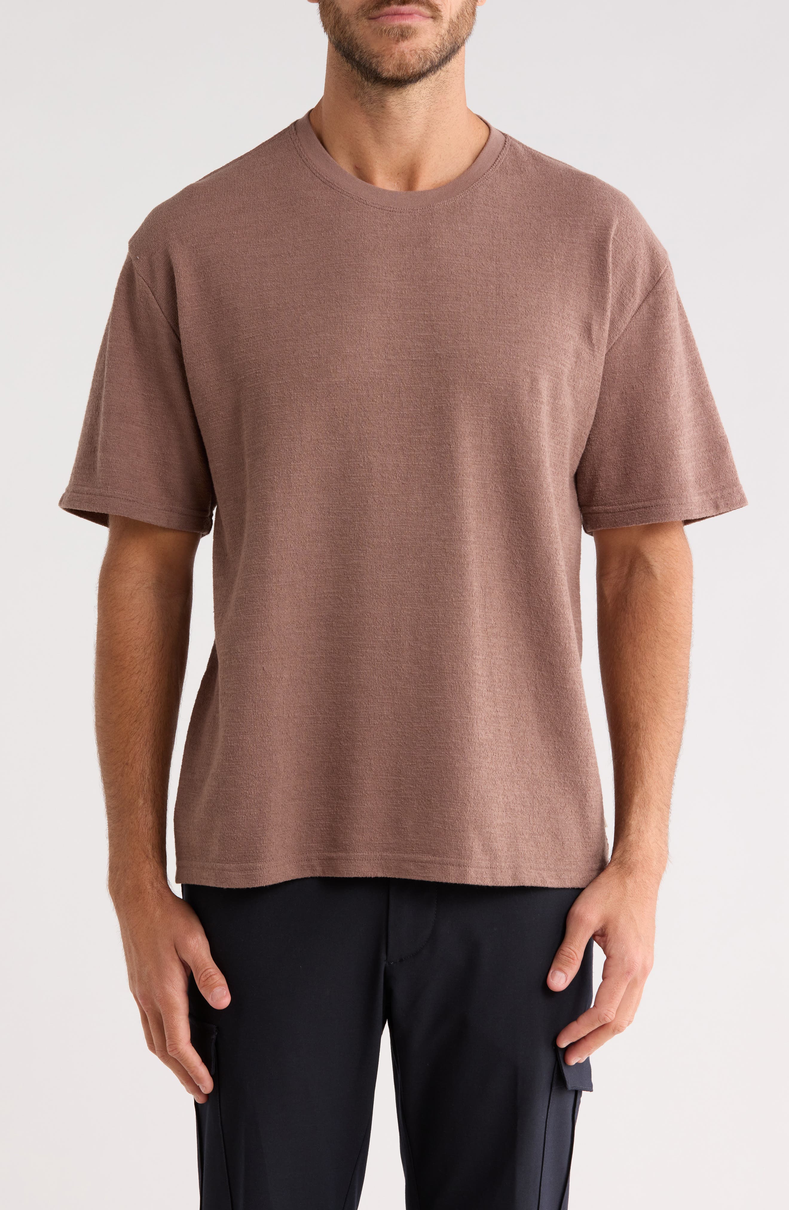 Lucky Brand Textured Boxy Knit T-Shirt