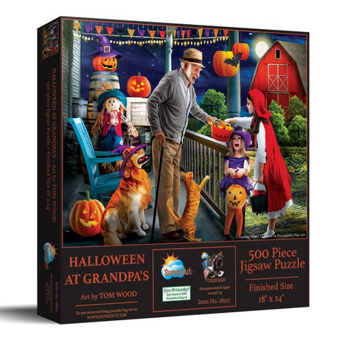 Halloween at Grandpa's 500 piece Jigsaw Puzzle for Adults