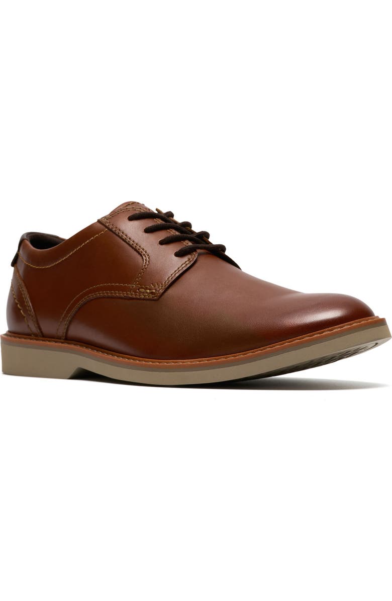 Clarks<sup>®</sup> Radcliff Plain Toe Derby, Main, color, Tan Leather