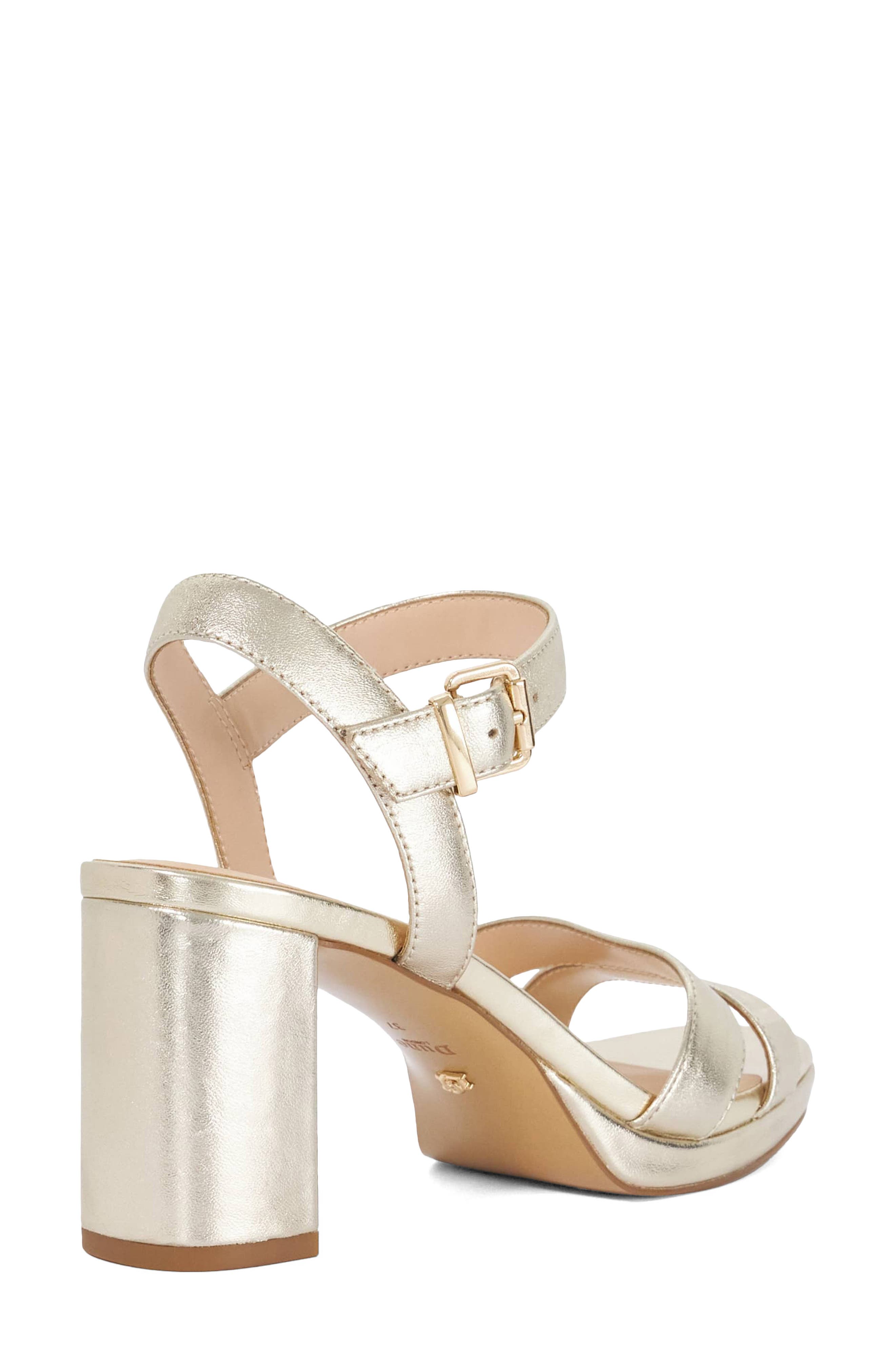Manifesting Ankle Strap Platform Sandal, Alternate, color, GOLD