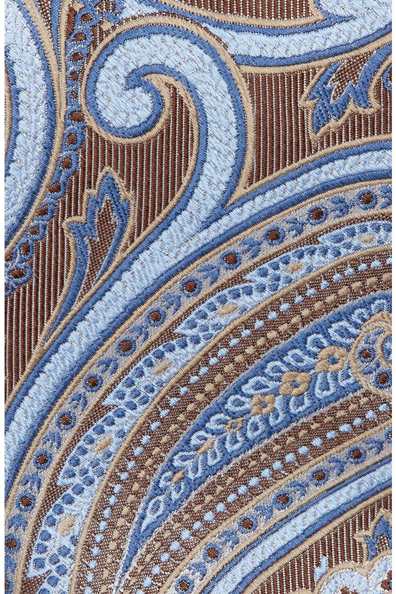 Paisley Silk Tie, Alternate, color, BROWN