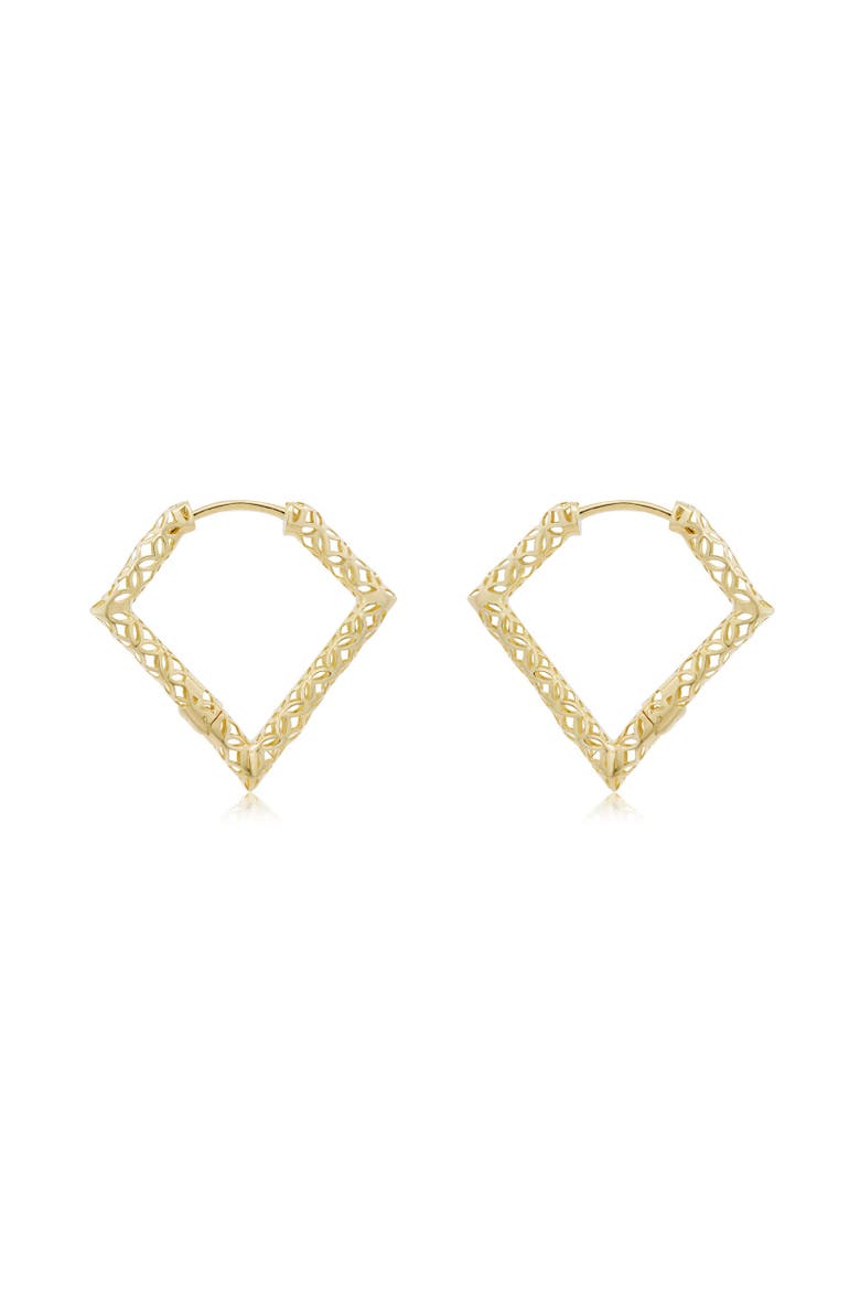 Geometric Gold Hoop Earrings, Alternate, color, Yellow Gold