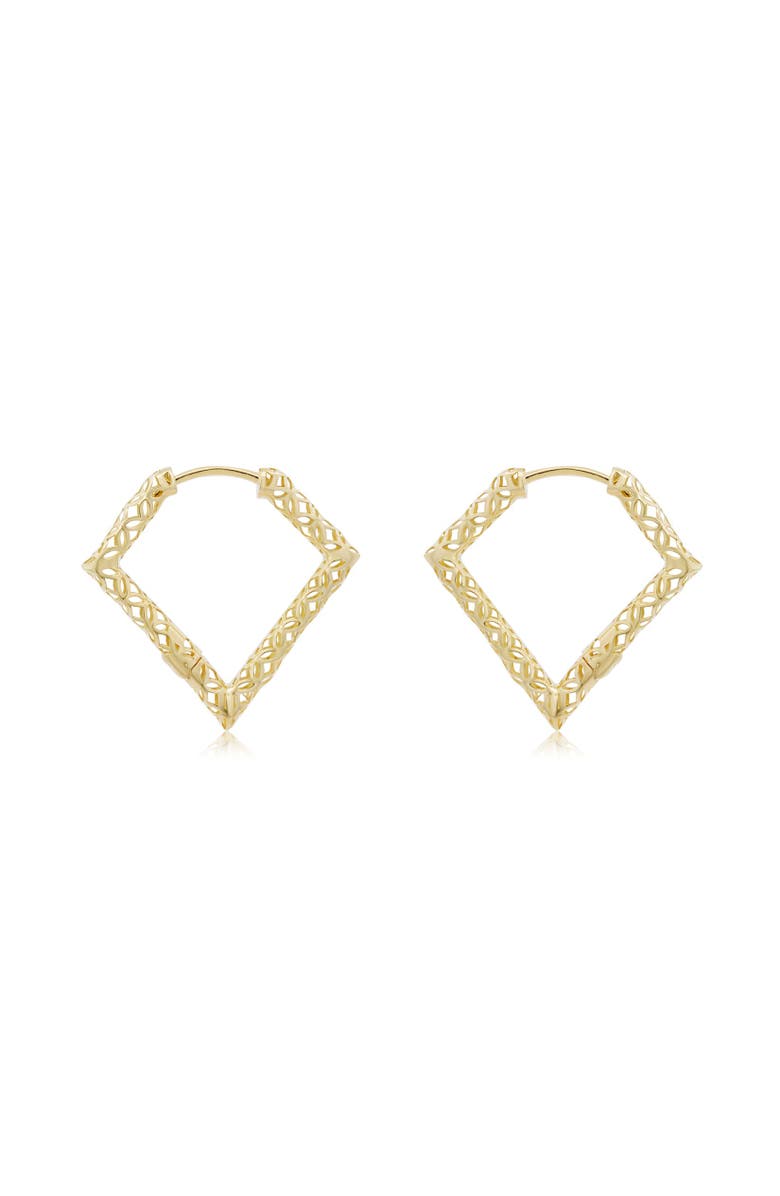 The Lovery Fine Jewelry Geometric Gold Hoop Earrings, Alternate, color, Yellow Gold