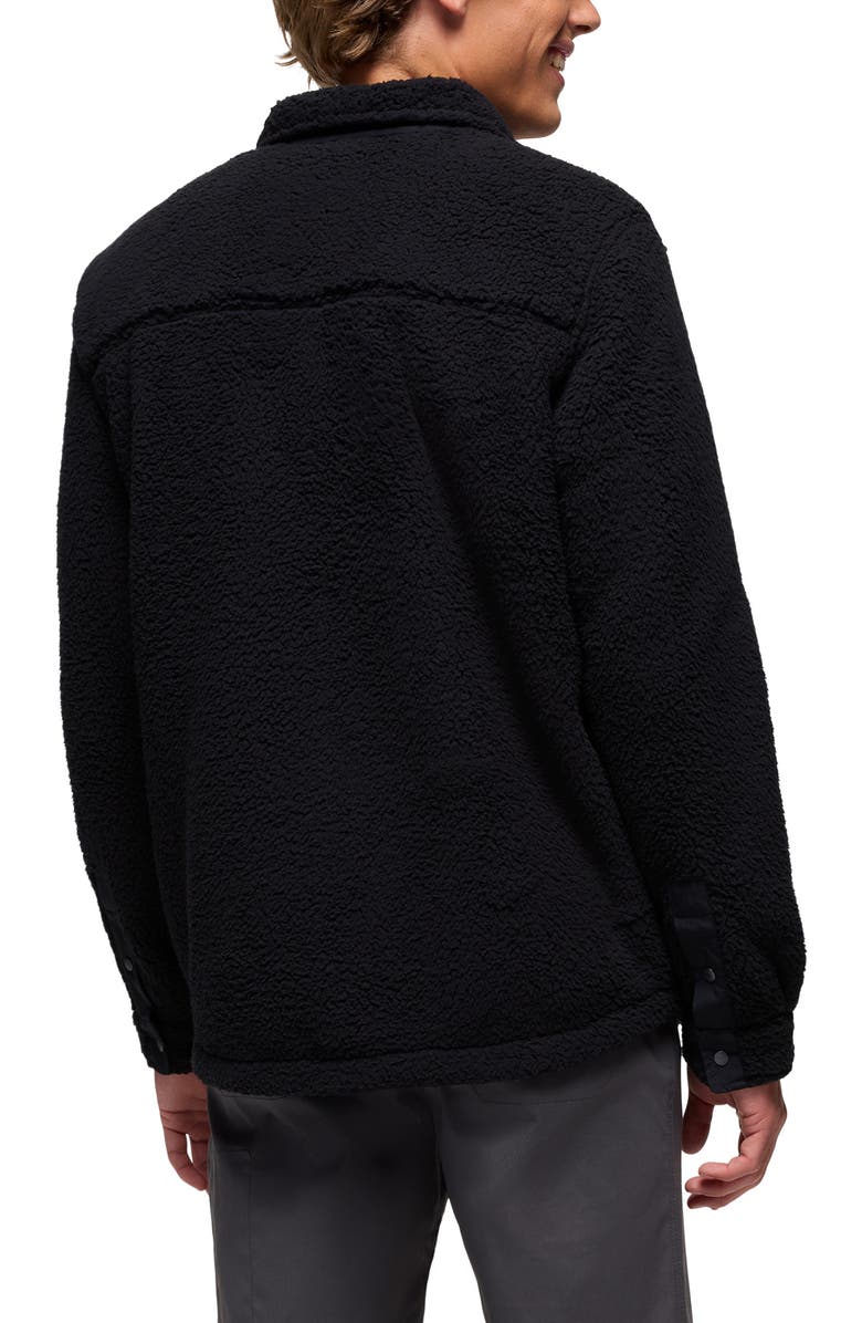 prAna Encinitas Fleece Shirt Jacket, Alternate, color, Black