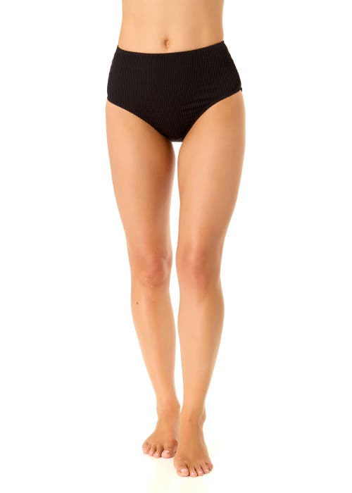 ANNE COLE LIVE IN COLOR TEXTURED HIGH WAIST SWIM BOTTOM
