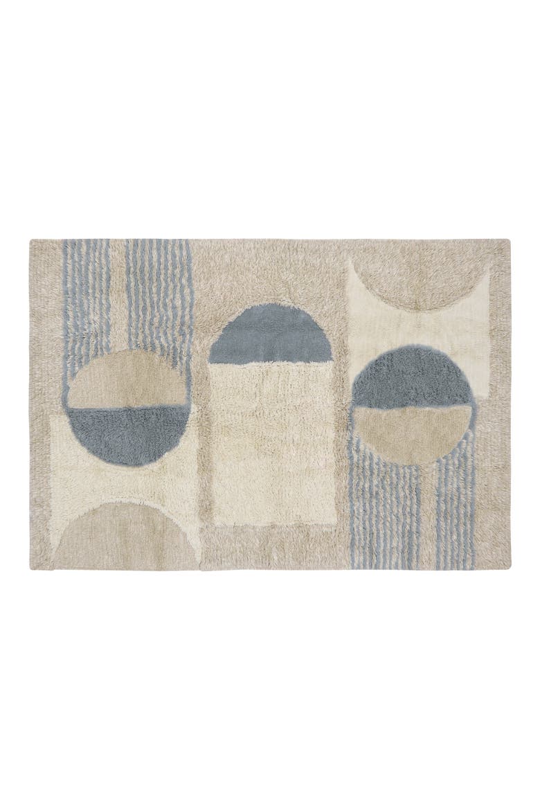 Woolable Sun Rays Wool Area Rug, Main, color, BROWN TONES