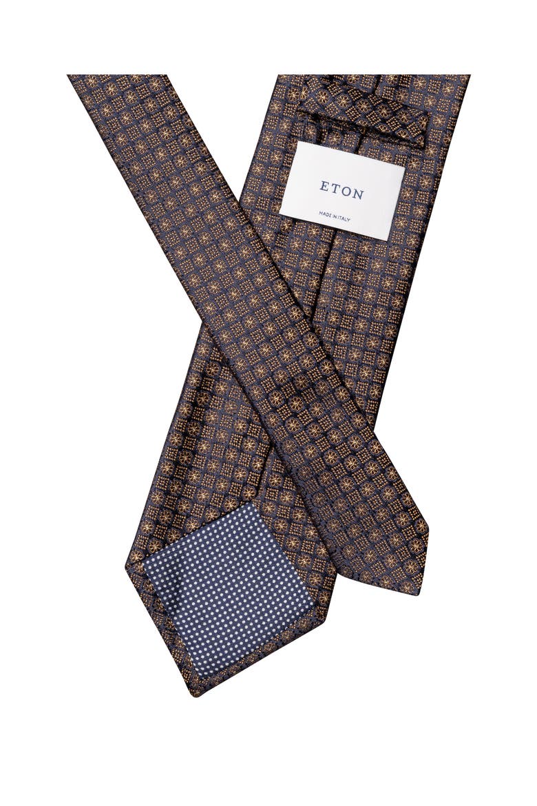 Medallion Woven Silk Tie, Alternate, color, LIGHT YELLOW
