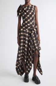 MONSE Silk Knotted Midi Dress