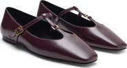 MANGO T-Strap Flat