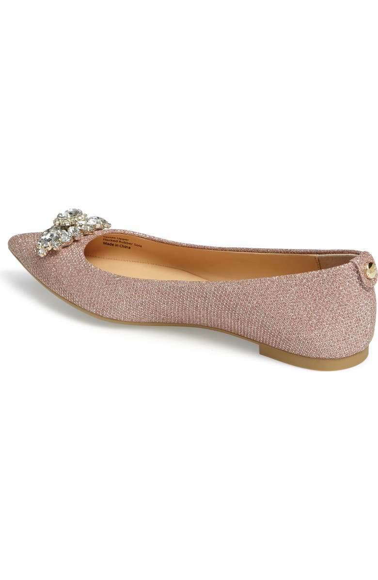 Jewel Badgley Mischka Havana Embellished Flat, Alternate, color,