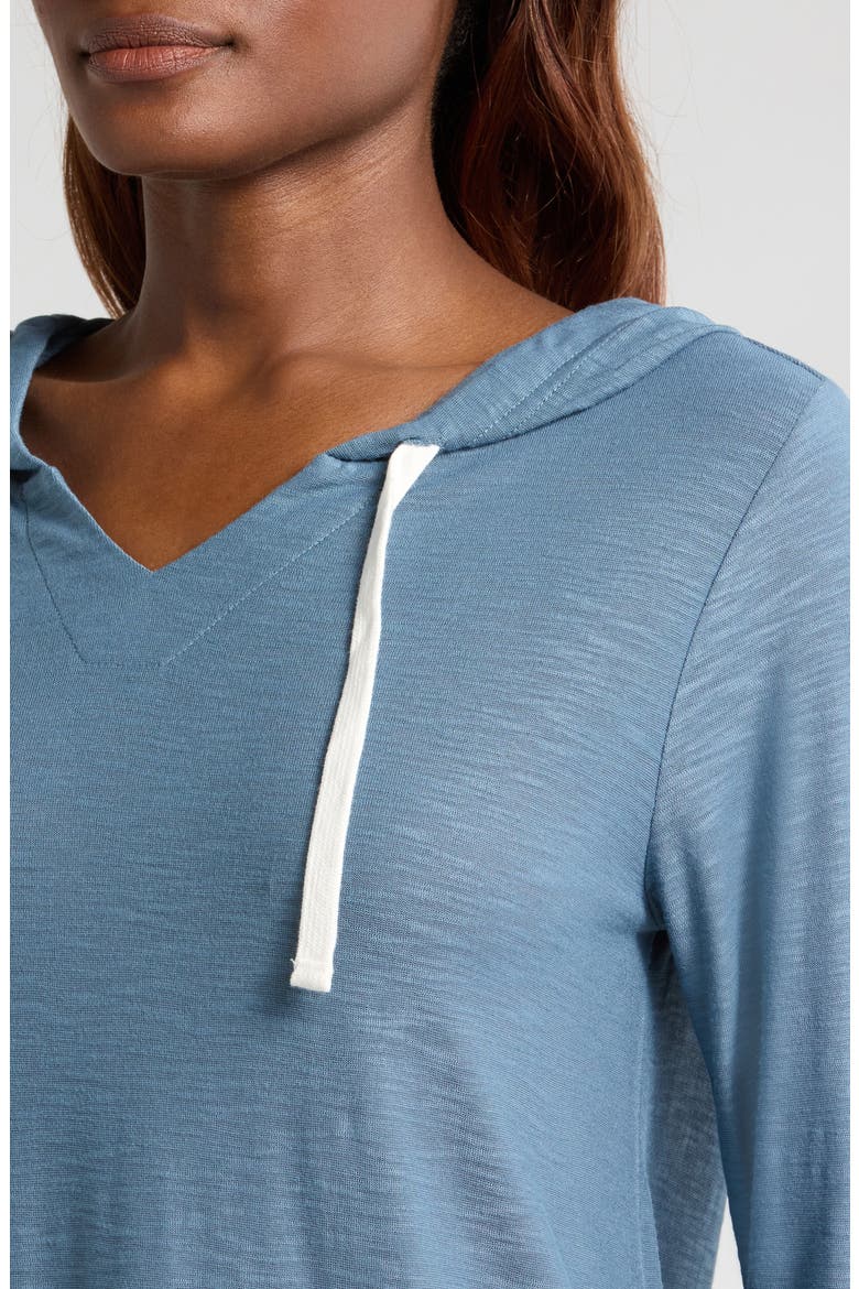 Oversize Slub Hoodie, Alternate, color, PACIFIC BLUE
