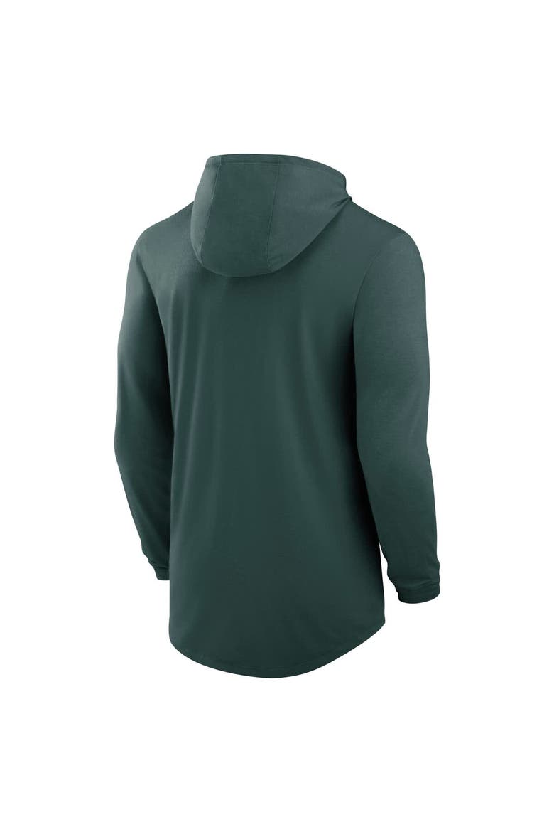 Men's Nike Green Michigan State Spartans Legacy Tri-Blend Dri-FIT Long Sleeve Hoodie T-Shirt, Alternate, color, Green