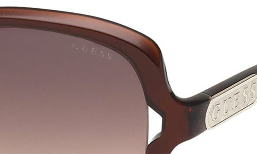 Guess 60mm Butterfly Gradient Sunglasses In Brown