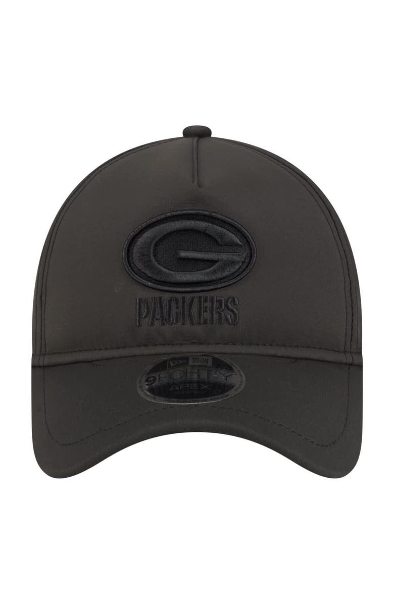 New Era Men's New Era  Black Green Bay Packers Apex 9FORTY Adjustable Hat, Alternate, color, Black