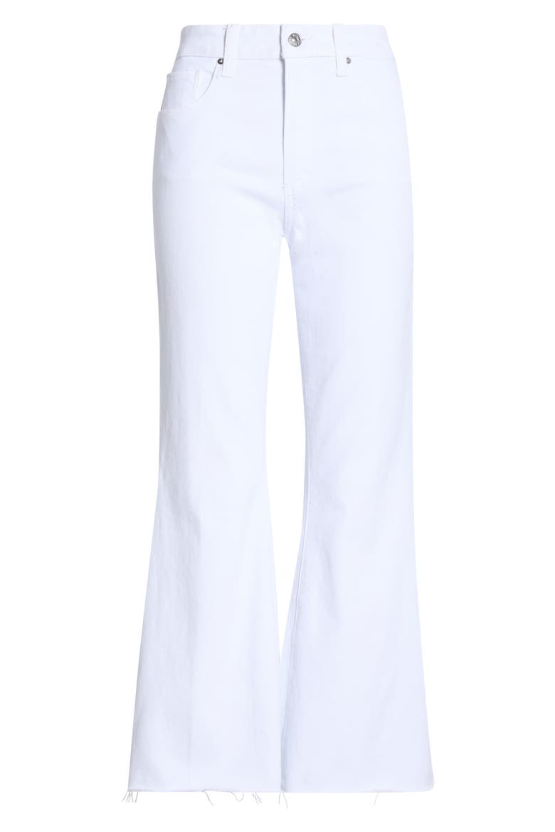 Marlow High Waist Raw Hem Ankle Skimmer Flare Jeans, Alternate, color, CRISP WHITE