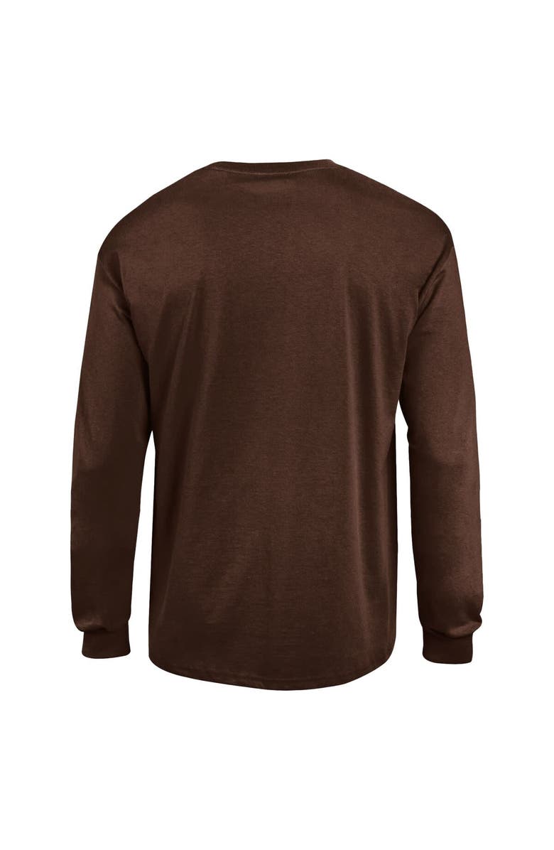 Champion Men's Champion  Brown Wyoming Cowboys Arch Over Logo 2-Hit Long Sleeve T-Shirt, Alternate, color, Brown