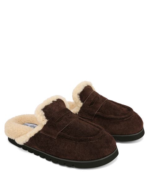 Cord Hairy Suede Slipper