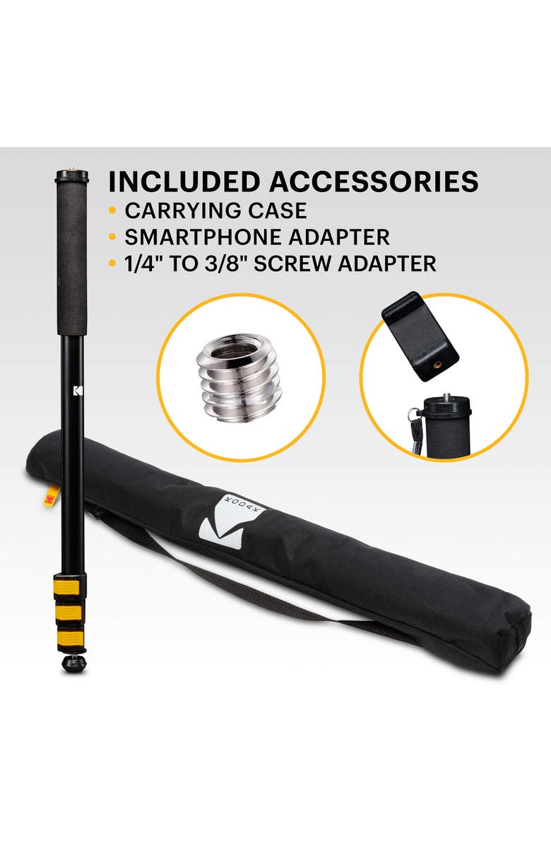 Kodak PhotoGear 72-inch Portable Camera Monopod, Alternate, color, Black