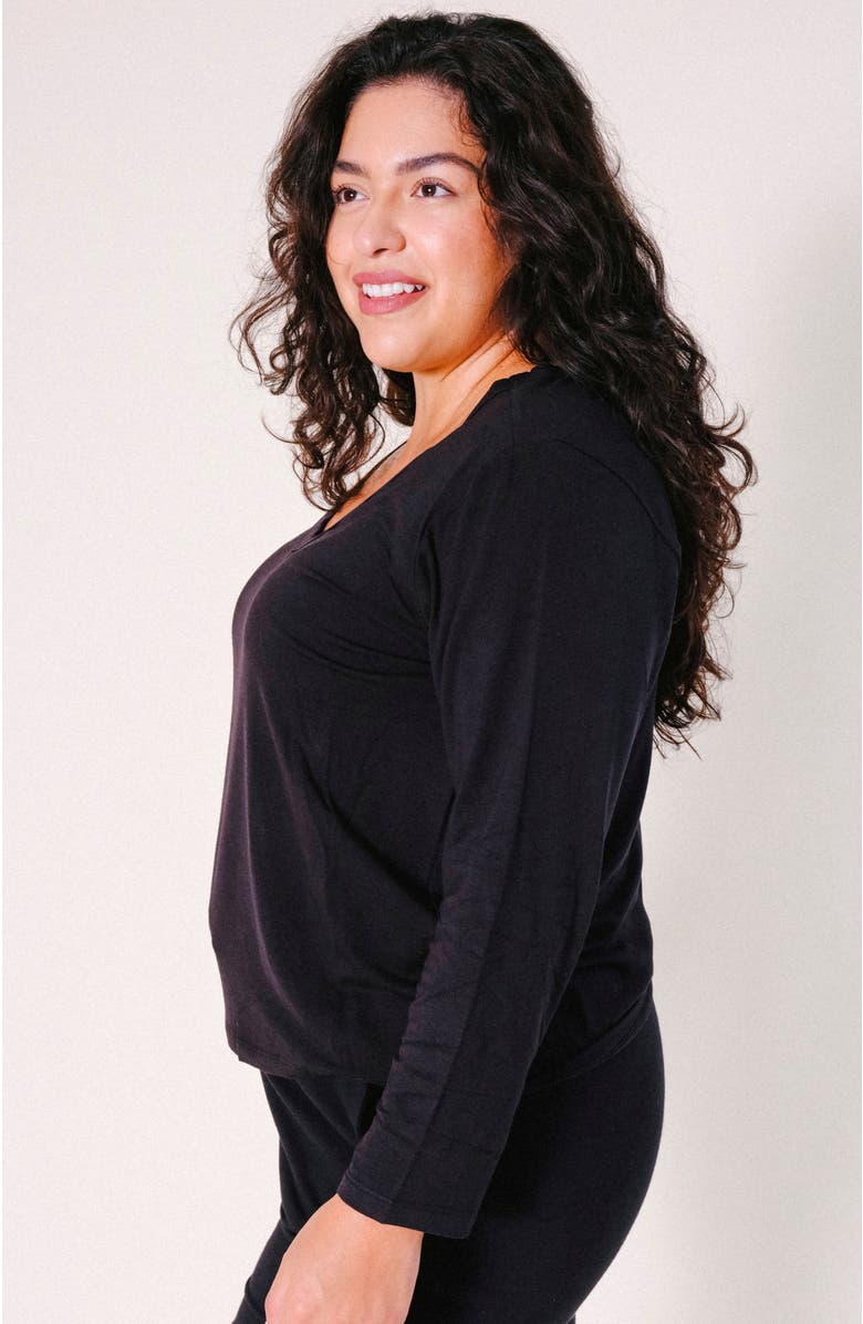 POPLINEN Toni PJ Shirt, Alternate, color, Black