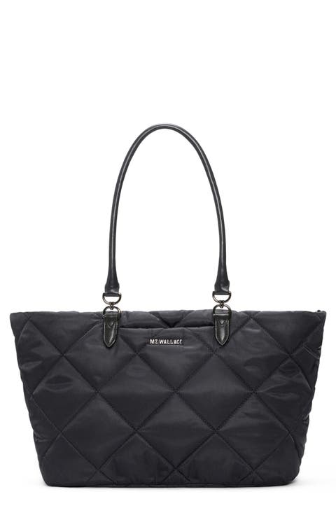 Medium Madison East/West Quilted Nylon Tote