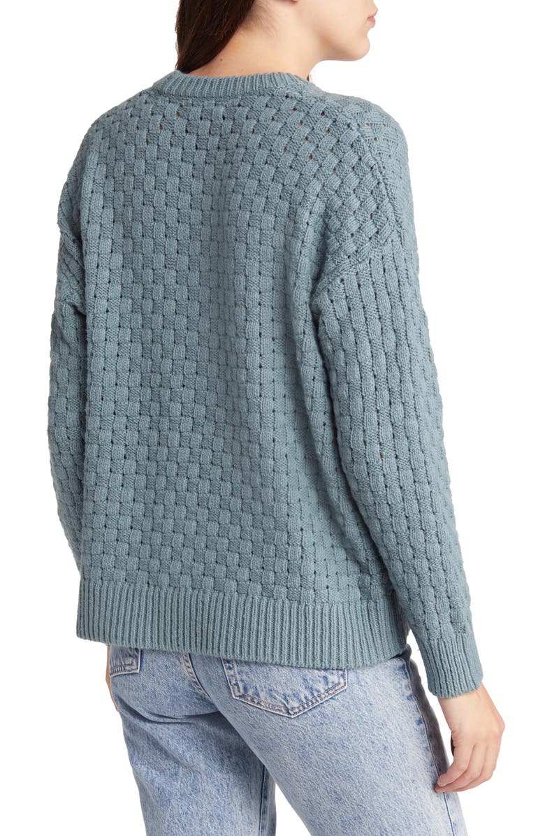Madewell Basket Weave Stitch Sweater, Alternate, color, 