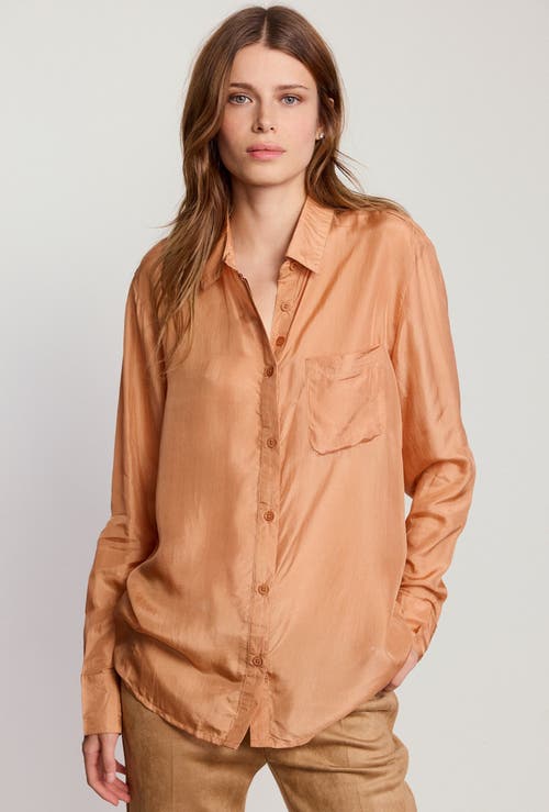The Shirt By Rochelle Behrens The Silk Shirt In Brown