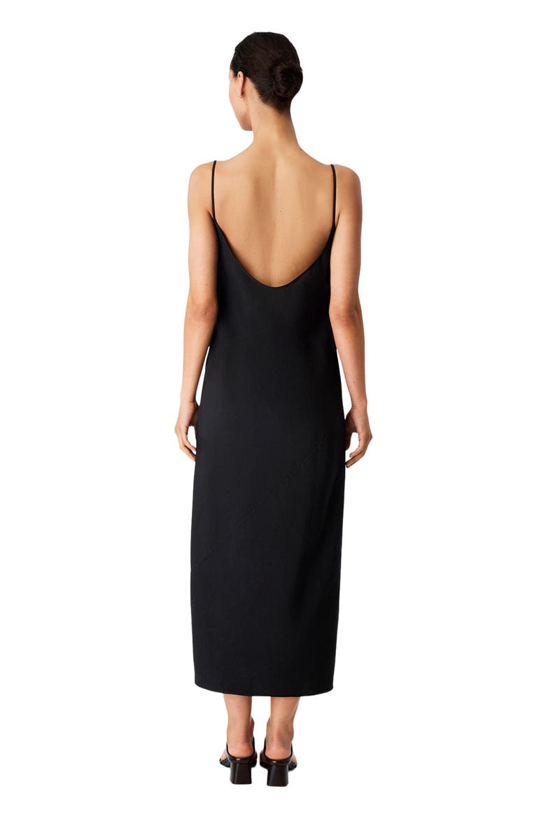 Square Neck Slip Dress, Alternate, color, Black