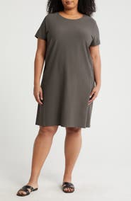 Eileen Fisher Jewel Neck Shift Dress