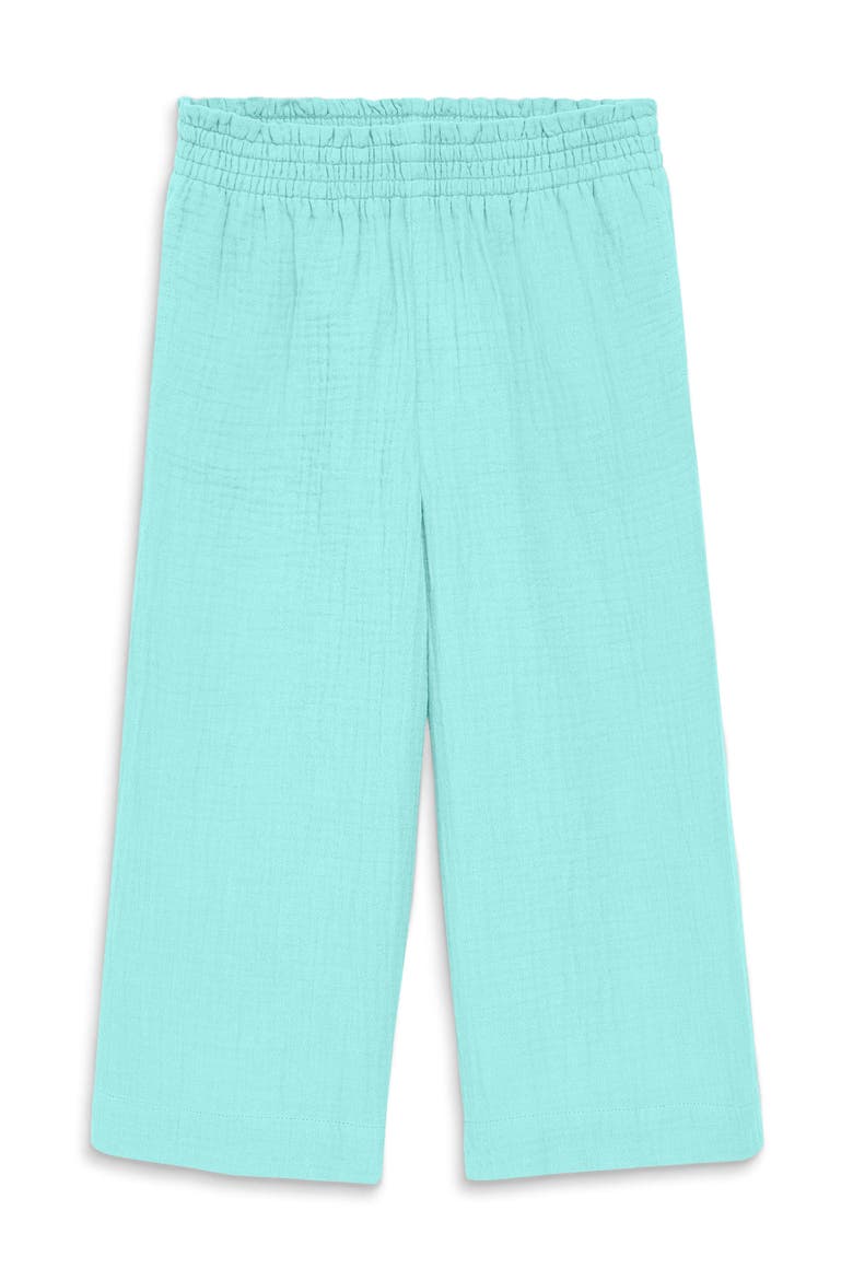 Kids Cotton Gauze Cropped Easy Pant, Main, color, Mist