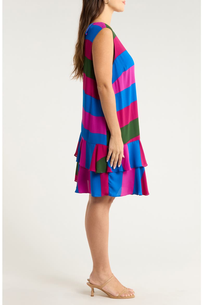 Saige Stripe Sleeveless Shift Dress, Alternate, color, MAGENTA-MULTI