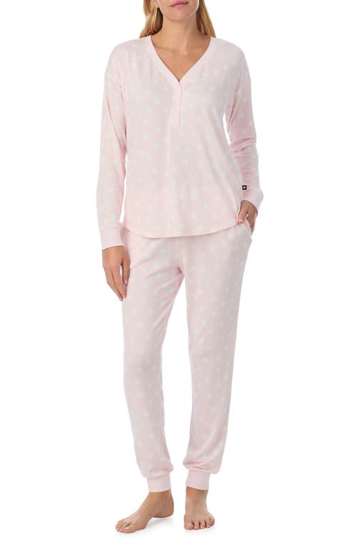 Kate Spade New York Print Henley Pajamas In Pink