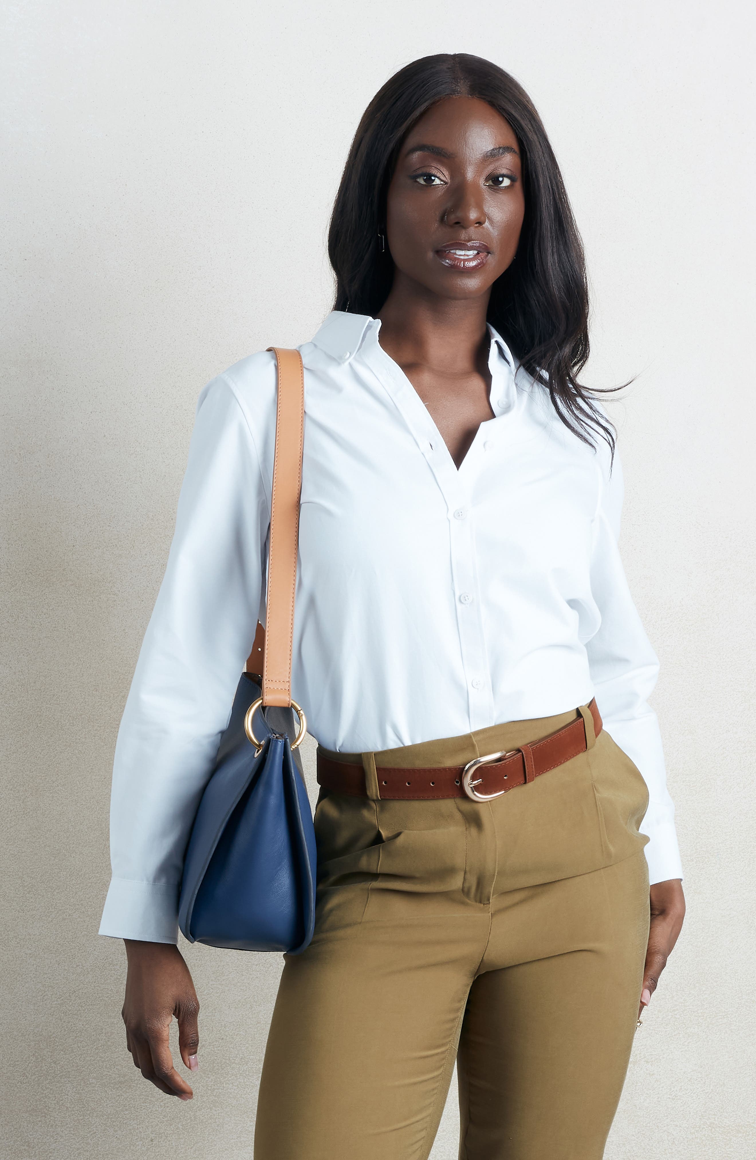 Rayna Leather Shoulder Bag, Alternate, color, NAVY HORIZON