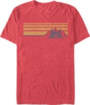 Lost Gods Men's Lost Gods Retro Camping Tent Scene  Graphic T-Shirt