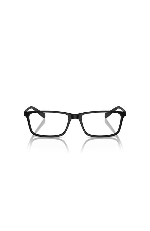 Armani Exchange 55mm Rectangle Optical Glasses In Black